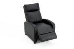Fotoliu Recliner din Piele Ecologică, Spatar Rabatabil si Suport Picioare Extensibil, Negru - imagine 14