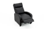 Fotoliu Recliner din Piele Ecologică, Spatar Rabatabil si Suport Picioare Extensibil, Negru - imagine 15