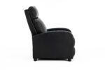 Fotoliu Recliner din Piele Ecologică, Spatar Rabatabil si Suport Picioare Extensibil, Negru - imagine 19