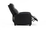 Fotoliu Recliner din Piele Ecologică, Spatar Rabatabil si Suport Picioare Extensibil, Negru - imagine 20