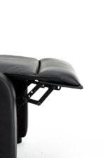 Fotoliu Recliner din Piele Ecologică, Spatar Rabatabil si Suport Picioare Extensibil, Negru - imagine 23