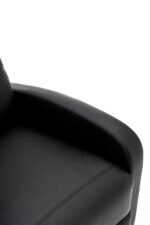 Fotoliu Recliner din Piele Ecologică, Spatar Rabatabil si Suport Picioare Extensibil, Negru - imagine 3