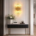 Aplica 2 Socluri  E14 Aurie Cristal ELDER/GD