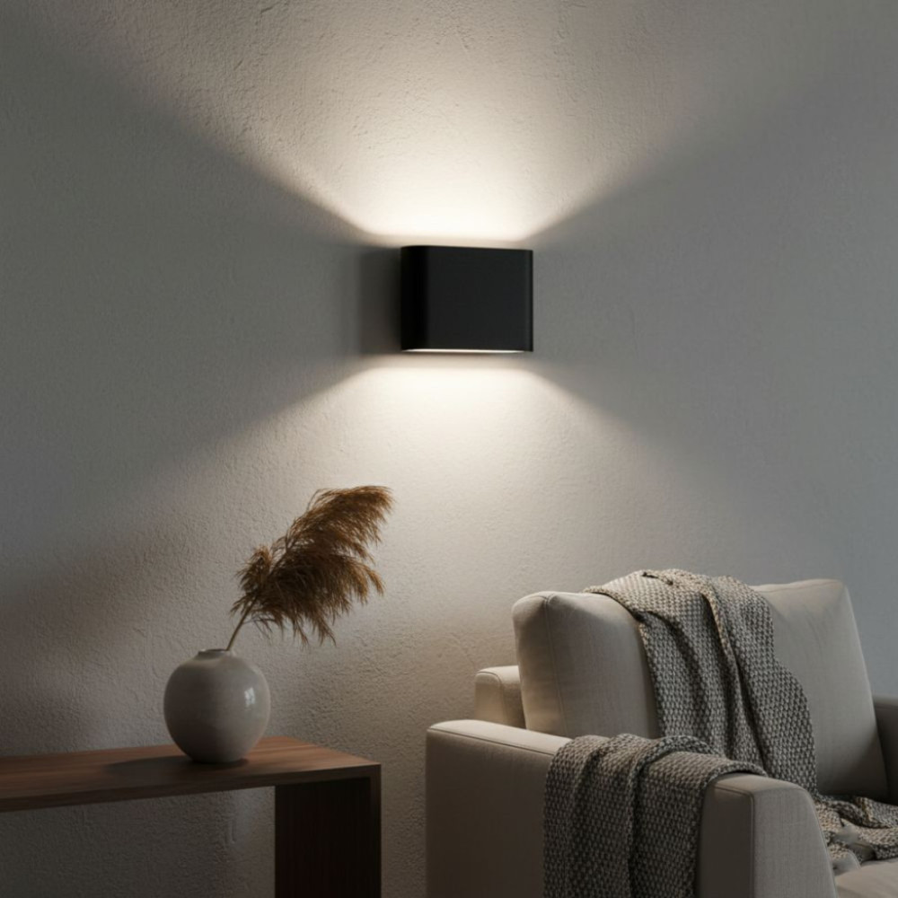 Aplica LED 2x3W Exterior Neagra DS-904 2 Aplica LED 2x3W Exterior Neagra DS-904 - imagine 2