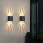 Aplica LED 2x3W Exterior Patrata Neagra Multi Fascicul LZ2126 - imagine 3