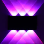 Aplica LED 2x3W Exterior Negru LZ2056-6 RGB Telecomanda