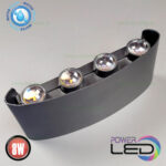 Aplica LED 2x4W Exterior Negru LZ2056-8 Alb Natural - imagine 2