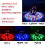 Kit Banda LED 5050 Rola 6m RGB Interior Telecomanda - imagine 4