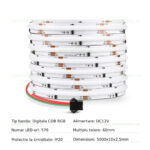 Banda LED COB 576 LED/ML RGB Interior Digitala 12V - imagine 2