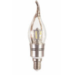 Bec LED E14 7W Flacara Transparent