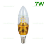 Bec LED E14 7W Lumanare Clar Auriu SMD2835