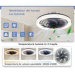 Lustra LED 30W Soclu E27 CCT cu Ventilator si Telecomanda - imagine 3