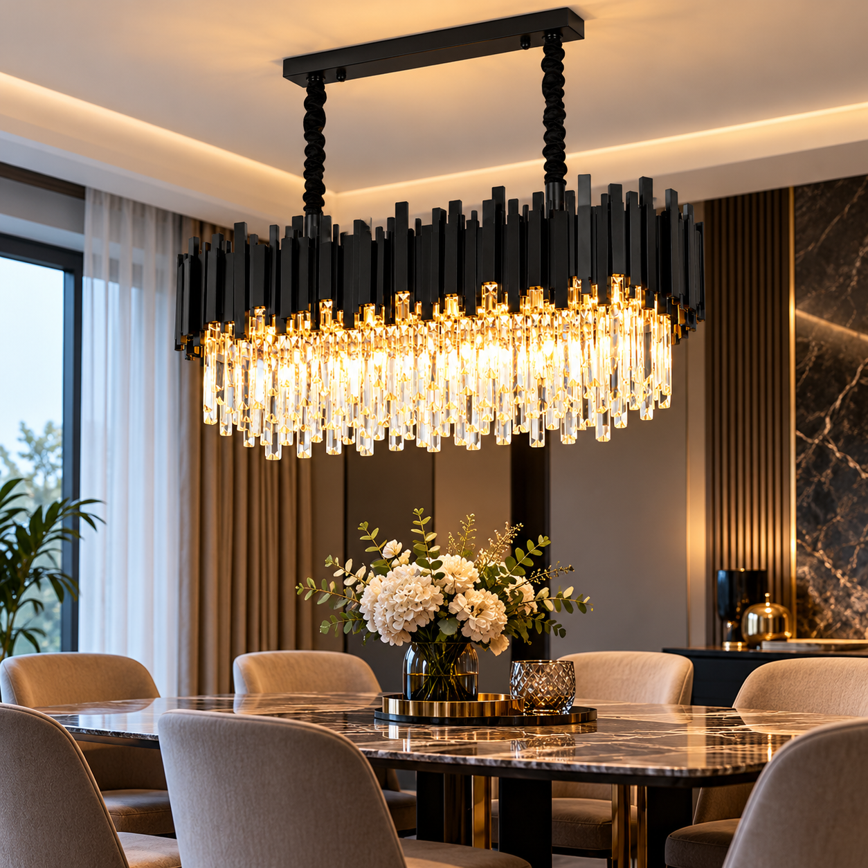 Candelabru 10 Socluri E14 Negru LZ6924-800x300 3 Candelabru 10 Socluri E14 Negru LZ6924-800x300 - imagine 3
