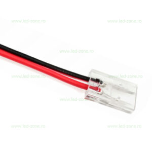 conector alimentare 2 fire banda led cob 8mm interior p1