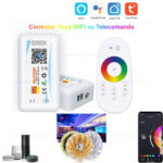 Controller Muzical Banda LED RGBW 12A 144W WI-FI si Telecomanda RF