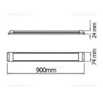 Corp Iluminat LED 28W 90cm Aluminiu - imagine 4