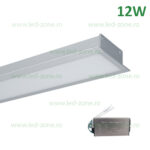 Corp Iluminat LED 12W 60cm Incastrabil Liniar EL-S48 Gri Emergenta