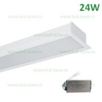 Corp Iluminat LED 24W 60cm Incastrabil Liniar EL-S77 Alb Emergenta