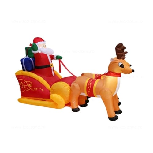Figurina Gonflabila Sanie cu Reni 2.3m LZ-9223 Figurină Gonflabilă de Crăciun 9223