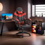 Scaun de Gaming, Tron Thrones, Negru-Rosu, BOC-734 - imagine 3