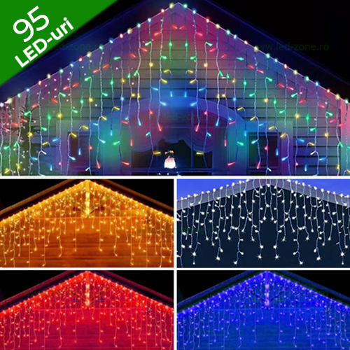 Instalatie LED Perdea Turturi 3x0.7m Exterior Fir Alb Cauciucat Perdea Luminoasă 3x0,7m Alb Exterior