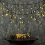 Instalatie LED Perdea Turturi 5x0.7m 144L Fir Negru - imagine 2