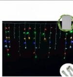 Instalatie LED Perdea Turturi 3x0.7m Diverse Culori Fir Alb - imagine 3