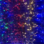Instalatie LED Perdea Turturi 4x0.7m Diverse Culori Fir Negru - imagine 4
