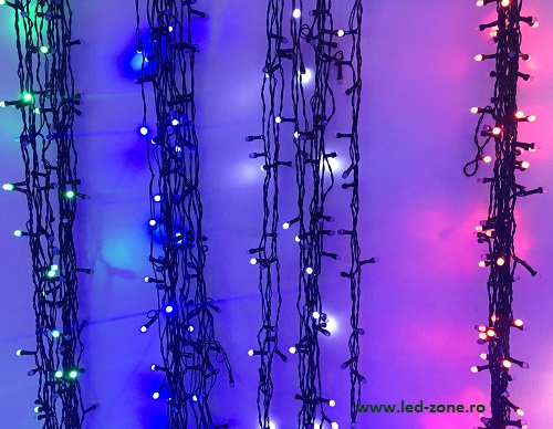 Instalatie LED Perdea Turturi 3x3m 352 LED 8mm Fir Negru 2 Instalatie LED Perdea Turturi 3x3m 352 LED 8mm Fir Negru - imagine 2