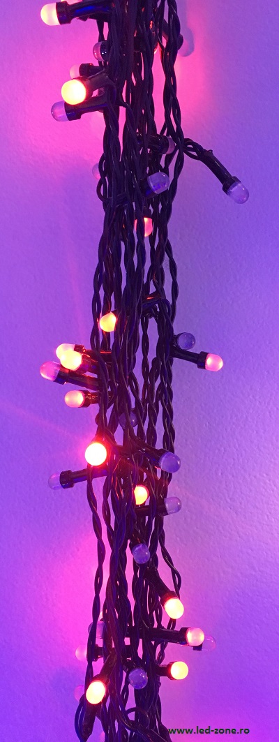 Instalatie LED Perdea Turturi 3x3m 352 LED 8mm Fir Negru 3 Instalatie LED Perdea Turturi 3x3m 352 LED 8mm Fir Negru - imagine 3