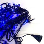 Instalatie LED Perdea Turturi 4x0.7m Diverse Culori Fir Negru - imagine 3