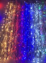 Instalatie LED Perdea Turturi 5x1m Exterior Flash Fir Gros Alb Cauciucat - imagine 3