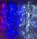 Instalatie LED Perdea Turturi 8x0.5m Exterior Fir Gros Alb Cauciucat - imagine 3