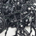 Instalatie LED Perdea Turturi 8x1m Diverse Culori Fir Negru Flash - imagine 3