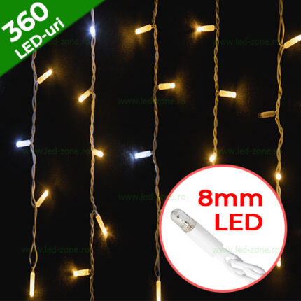 Perdea Luminoasă 8x1m Alb