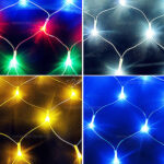 Instalatie LED Plasa 5x1m Diverse Culori Flash Fir Gros Alb Cauciucat - imagine 2