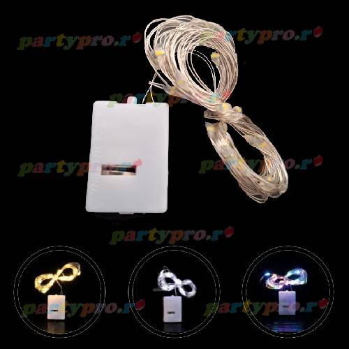 Instalatie Pom 30 Miniled-uri 1 Fir Cupru 3m cu Baterii Instalație Brad 30 LED Fir Cupru