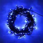 Instalatie Pom Craciun 100 LED-uri Diverse Culori Fir Negru 7m - imagine 2