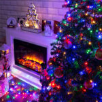Instalatie Pom Craciun 300 LED-uri 8mm Fir Negru - imagine 4