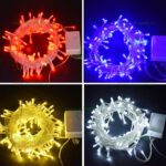 Instalatie Pom Craciun 100 LED-uri Diverse Culori Fir Transparent - imagine 3