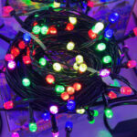 Instalatie Pom Craciun 100 LED-uri Exterior Fir Negru Cauciucat LZ5835 - imagine 2