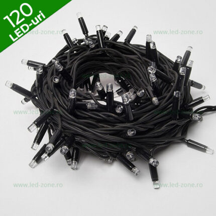 Instalație Brad 120 LED Fir Negru