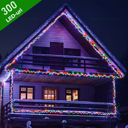 Instalație Brad 300 LED Fir Negru LZ5832