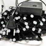 Instalatie Pom Craciun 300 LED-uri 8mm Fir Negru - imagine 3
