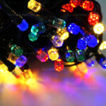 Instalatie Pom Craciun 60 LED-uri 8mm Diamant Fir Negru - imagine 2
