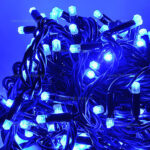 Instalatie Pom Craciun 60 LED-uri 8mm Diamant Fir Negru - imagine 4