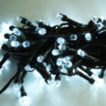Instalatie Pom Craciun 60 LED-uri 8mm Diamant Fir Negru - imagine 3
