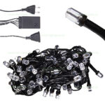 Instalatie Pom Craciun 60 LED-uri 8mm Diamant Fir Negru - imagine 5