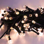 Instalatie Pom Craciun 60 LED-uri 8mm Diamant Fir Negru - imagine 6