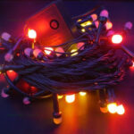 Instalatie Pom Craciun 60 LED-uri Diverse Culori Fir Negru - imagine 2